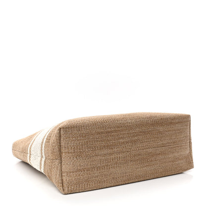 Celine Textile Calfskin Horizontal Cabas Beige Tan 3 of 4