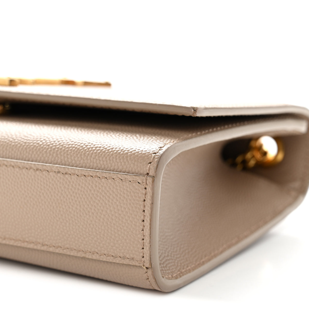 Saint Laurent Grain De Poudre Small Monogram Kate Satchel Dark Beige 10 of 13