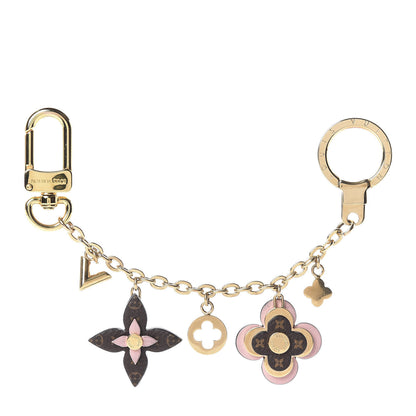 Louis Vuitton Brass Monogram Blooming Flowers Bag Charm Key Holder Rose Ballerine 1 of 5