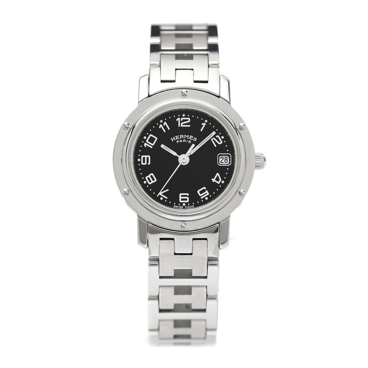 Stainless Steel 24mm Clipper Quartz Watch Black