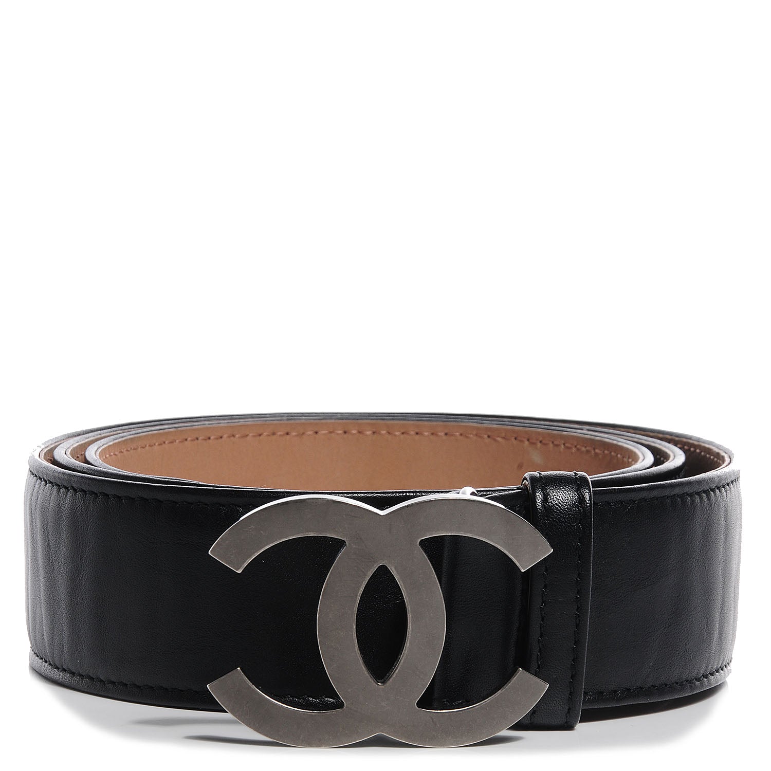Chanel Leather CC Lucky Symbols Belt 95 38 Black 1 of 5