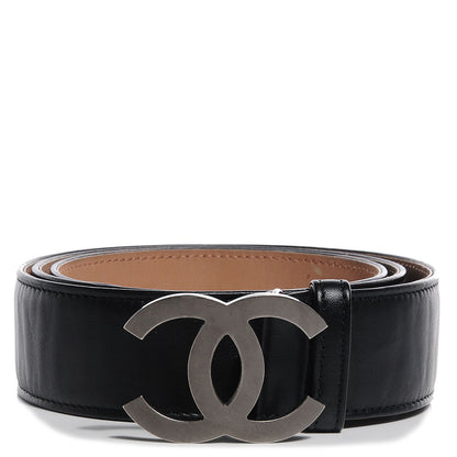 Chanel Leather CC Lucky Symbols Belt 95 38 Black 1 of 5