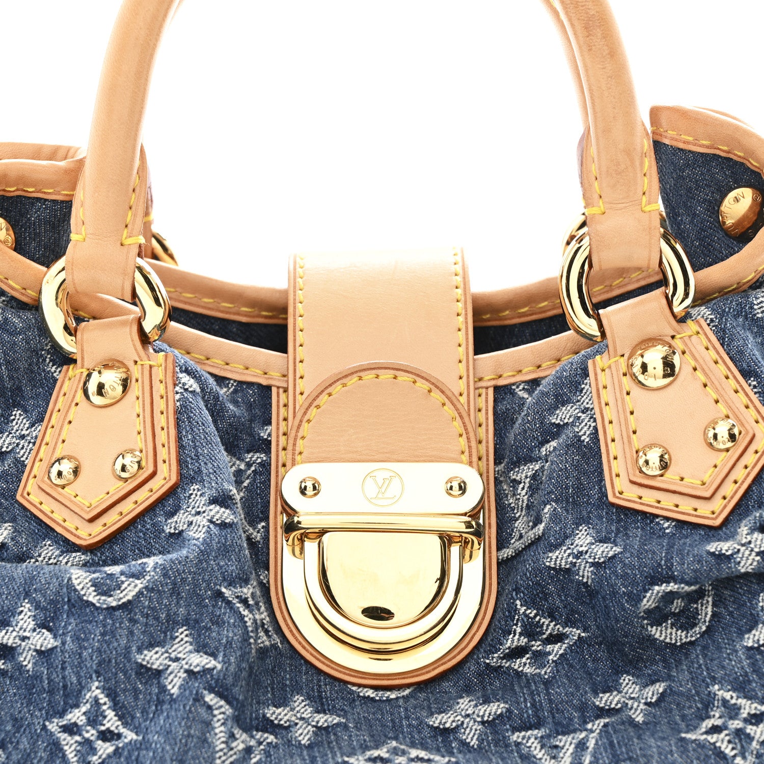 Louis Vuitton Monogram Denim Pleaty  Blue 7 of 9