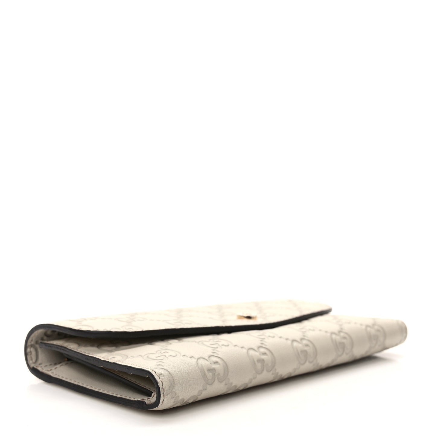Guccissima Interlocking G Continental Wallet White