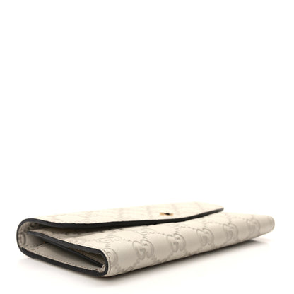 Gucci Guccissima Interlocking G Continental Wallet White 4 of 9