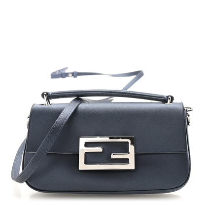 Fendi Silk Satin Phone Baguette Mirto 1 of 10