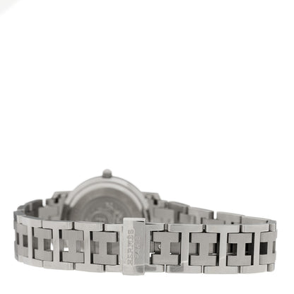 Hermes Stainless Steel 24mm Clipper Quartz Watch White 3 of 5