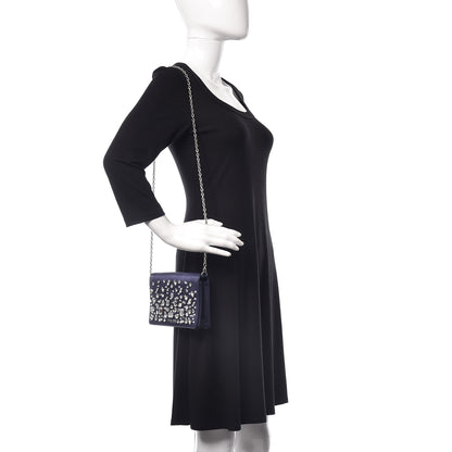 Miu Miu Satin Raso Crystal Embellished Delice Wallet On Chain Baltico 2 of 10