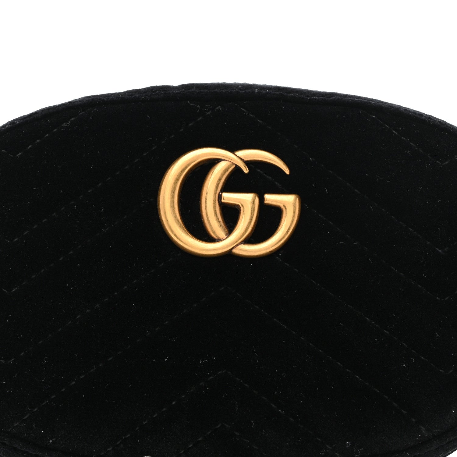 Gucci Velvet Matelasse GG Marmont Belt Bag 75 30 Black 8 of 13