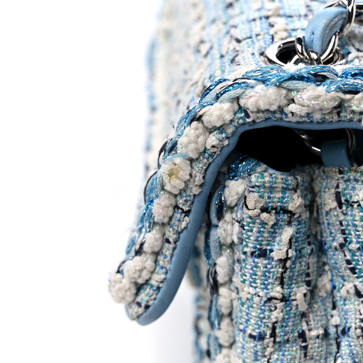 Chanel Tweed Braid Mini Flap Blue White Navy 11 of 12