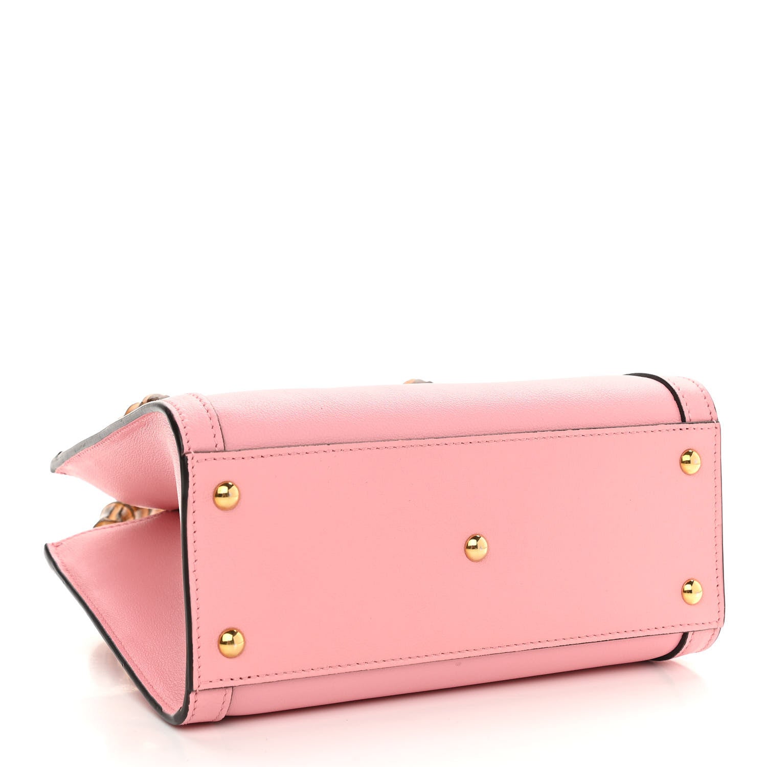 Gucci Wonka Grain Calfskin Mini Diana Tote Bag Wild Rose Fuxia Fluo 4 of 9