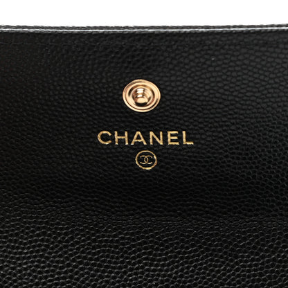 Chanel Caviar Quilted Boy Flap Card Holder Black 6 of 10