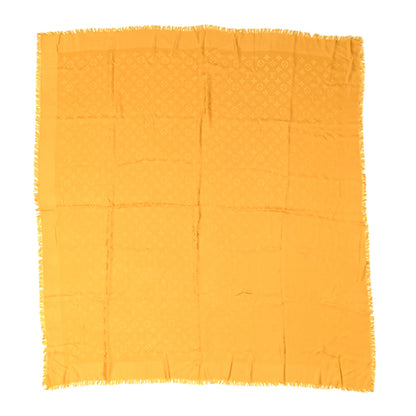 Louis Vuitton Wool Silk Monogram Shawl Safran 1 of 9