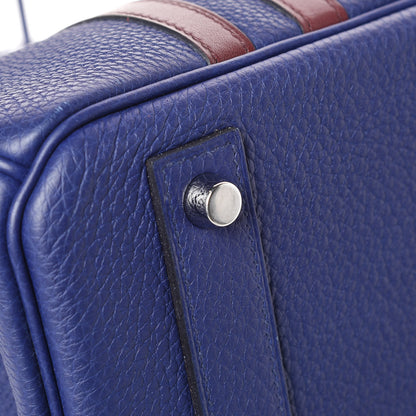 Hermes Togo Swift Officier Birkin 40 Bleu Encre Bordeaux 34 of 35