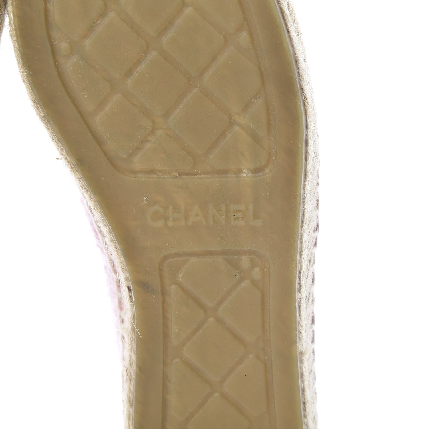 Chanel Tweed Patent CC Espadrilles 38 Pink Black 7 of 10