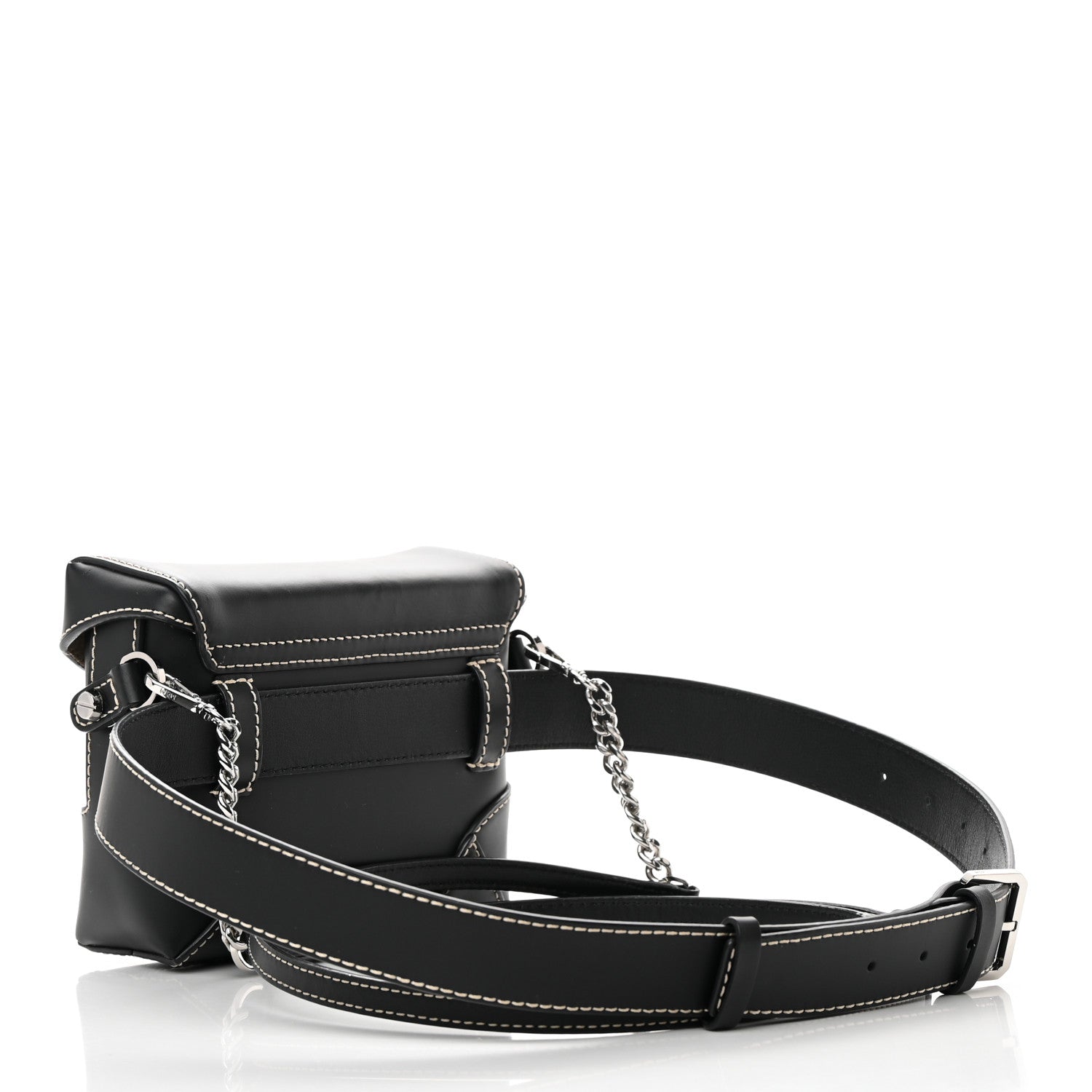MCM Calfskin Ottomar Monogram Soft Berlin Belt Bag Black 3 of 13