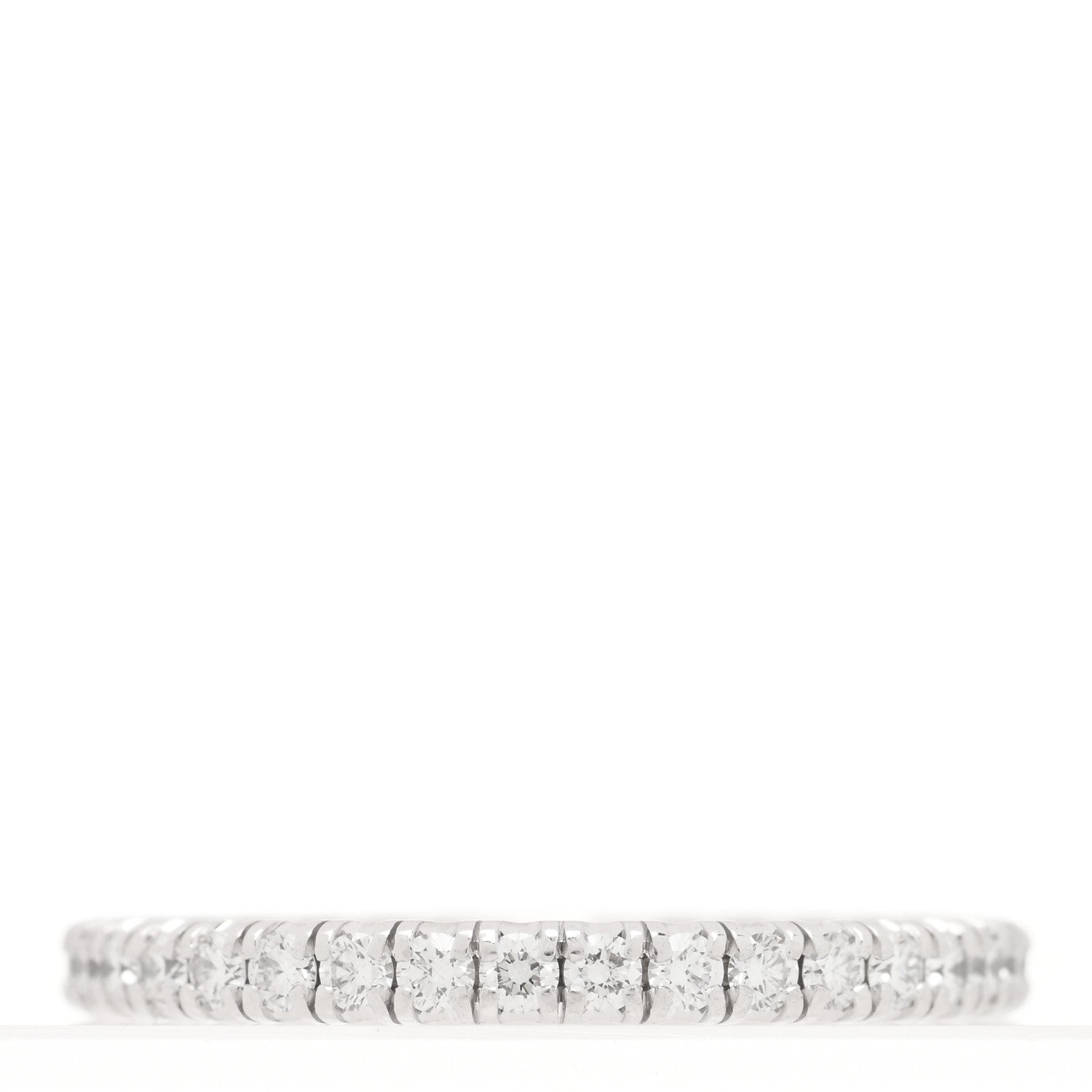 Cartier 18K White Gold Diamond 2mm Etincelle de Cartier Wedding Band Ring 49 5 1 of 5