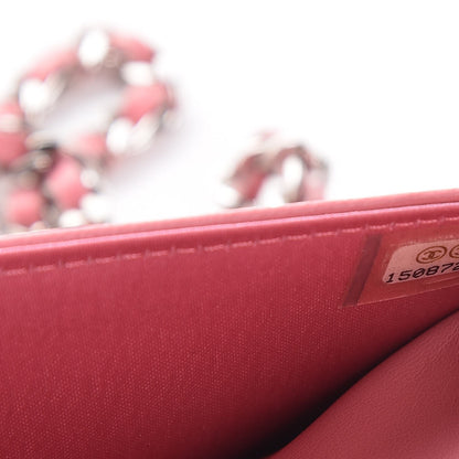 Chanel Lambskin Camellia Embossed Wallet On Chain WOC Pink 8 of 9