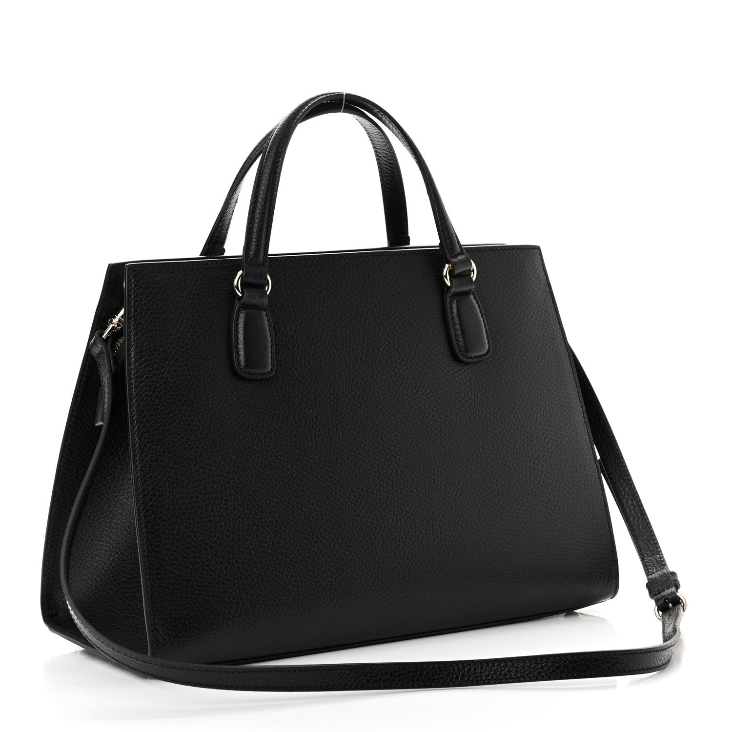 Gucci Dollar Calfskin Large Soho Top Handle Satchel Black 2 of 8