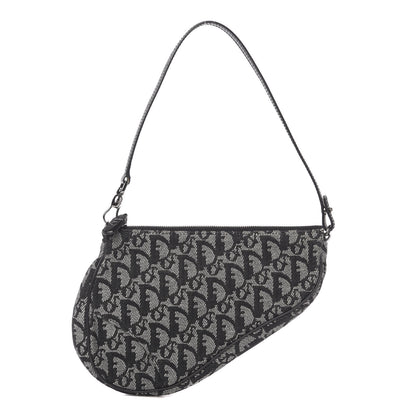 Christian Dior Monogram Mini Saddle Pochette Black 1 of 10