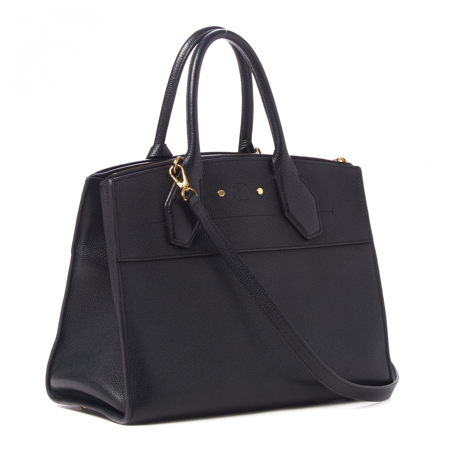 Louis Vuitton Taurillon City Steamer MM Black 3 of 8