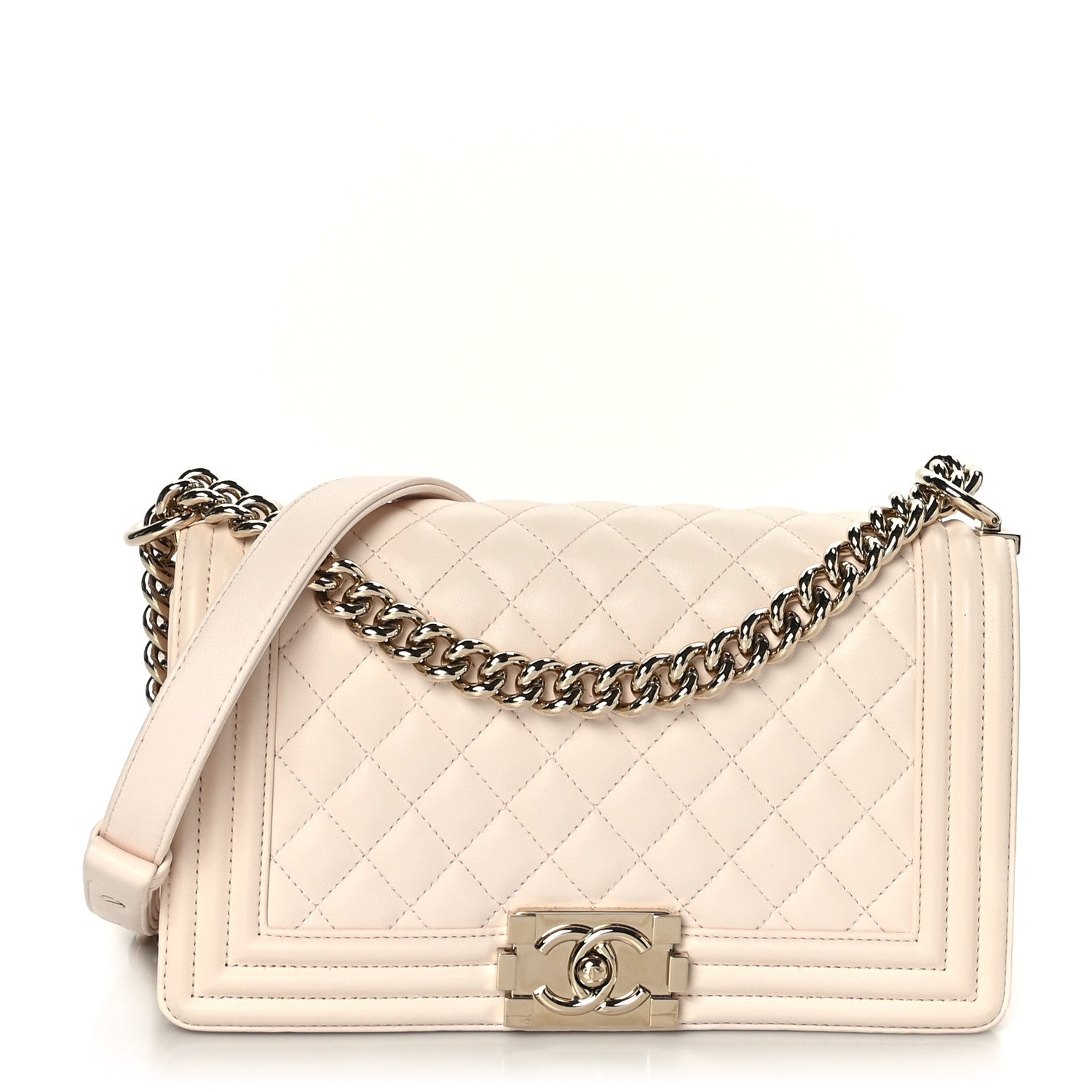 Chanel Lambskin Quilted Medium Boy Flap Light Pink 1 of 9