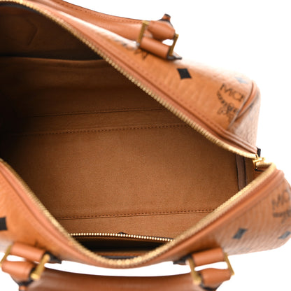 MCM Visetos Small Boston Bag Cognac 5 of 8