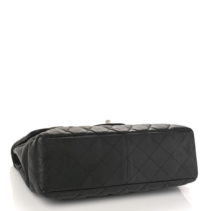 Chanel Lambskin Quilted Jumbo Single Flap Black 4 of 11
