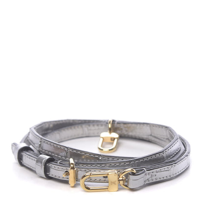 Louis Vuitton Metallic Alligator Adjustable Shoulder Strap Silver 1 of 3