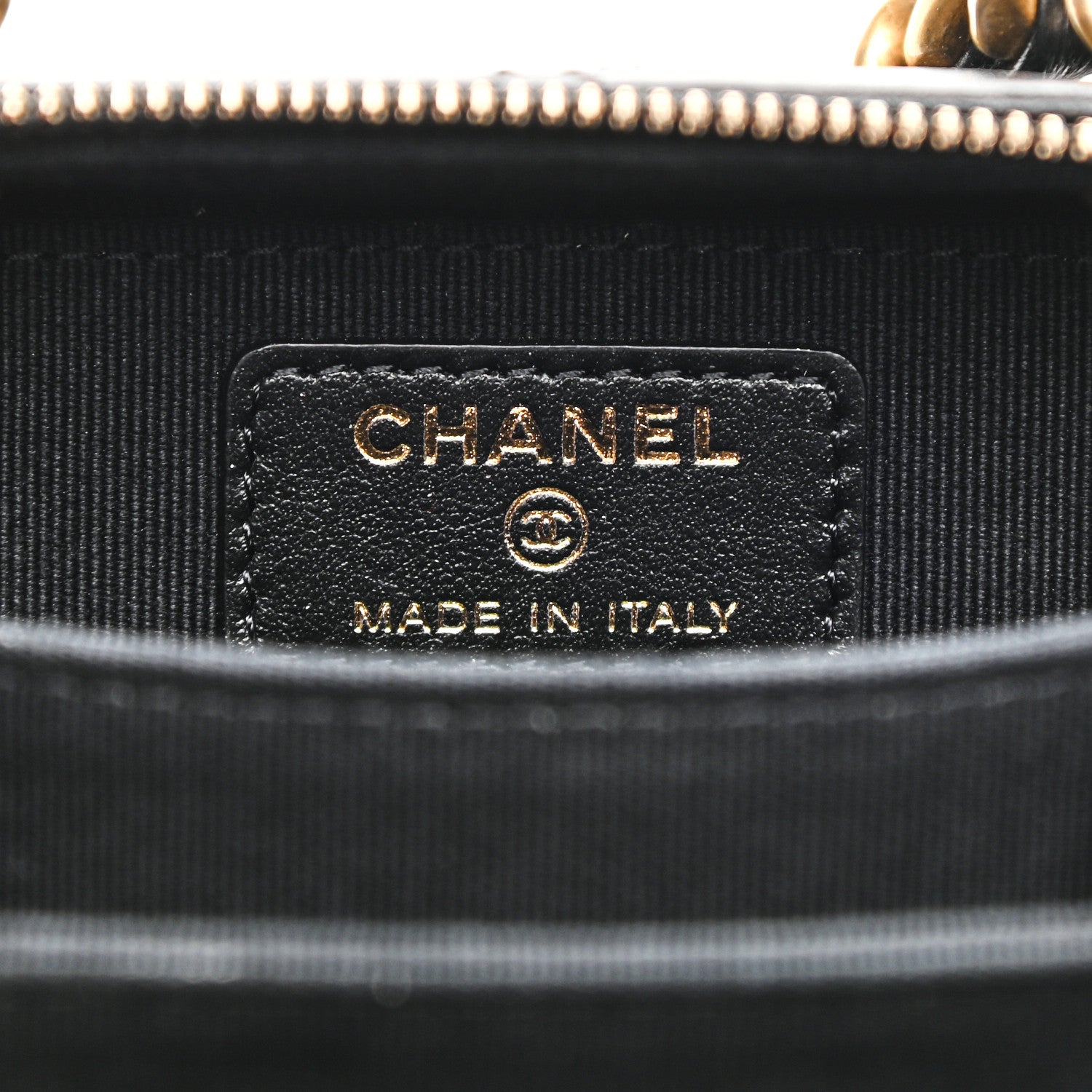 Chanel Lambskin Quilted Mini Lacquered Chain Clutch Black 6 of 10