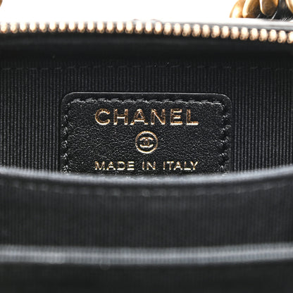 Chanel Lambskin Quilted Mini Lacquered Chain Clutch Black 6 of 10