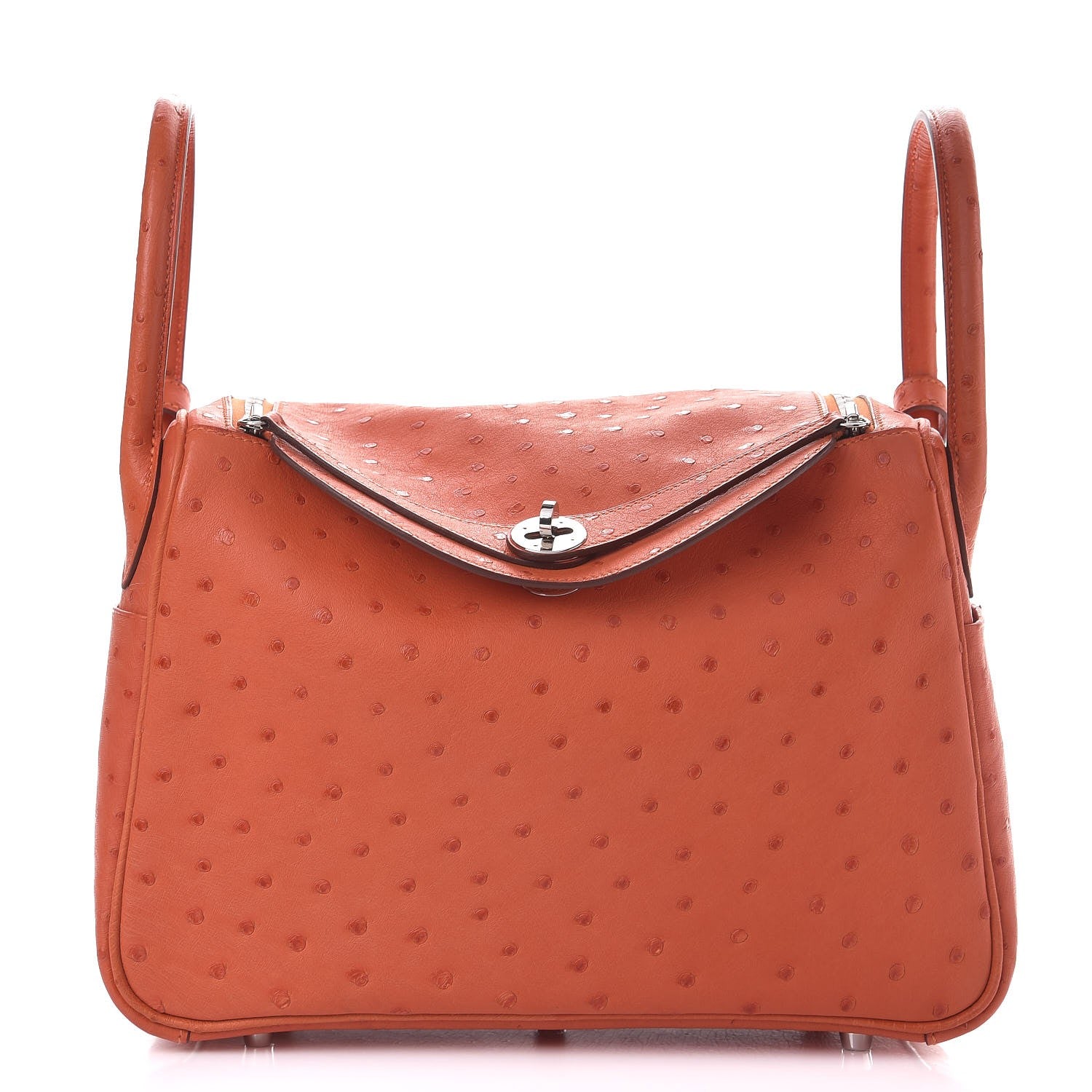 Hermes Ostrich Lindy 30 Tangerine 1 of 8