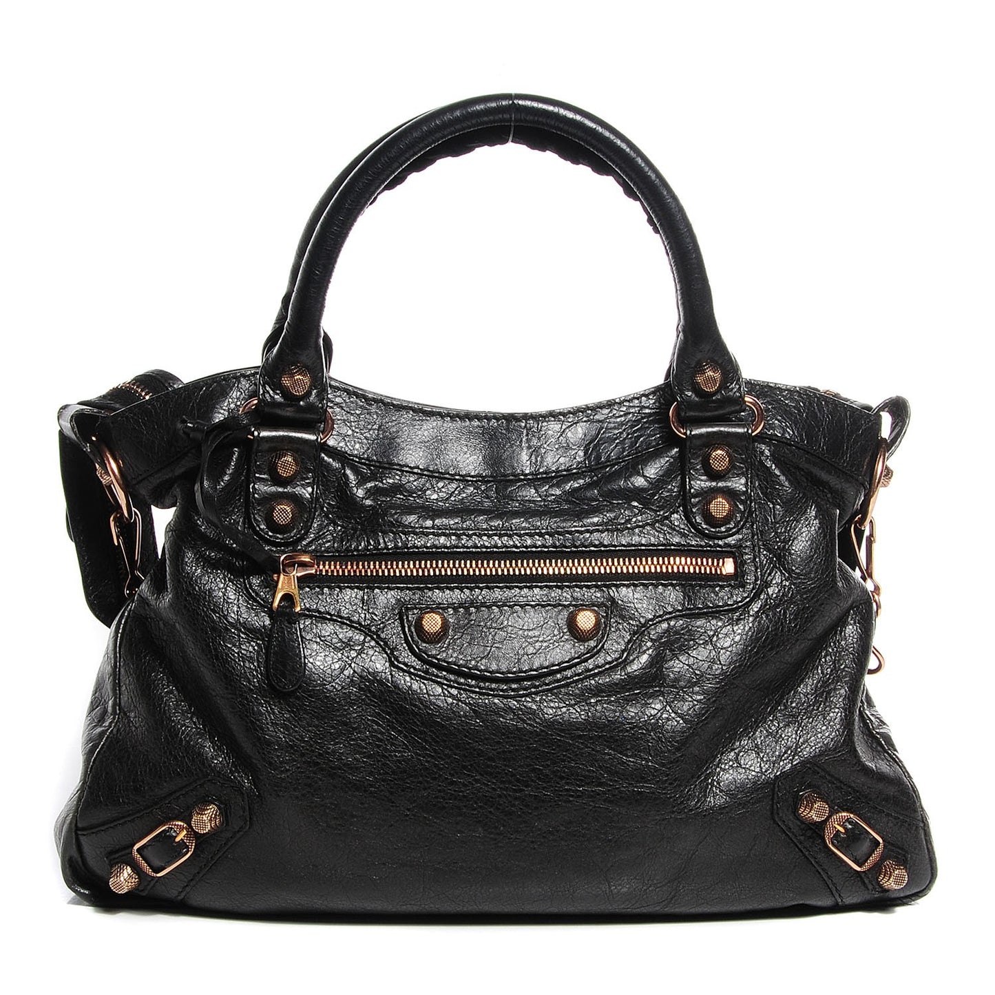 Agneau Giant 12 Rose Gold Hardware Town Black
