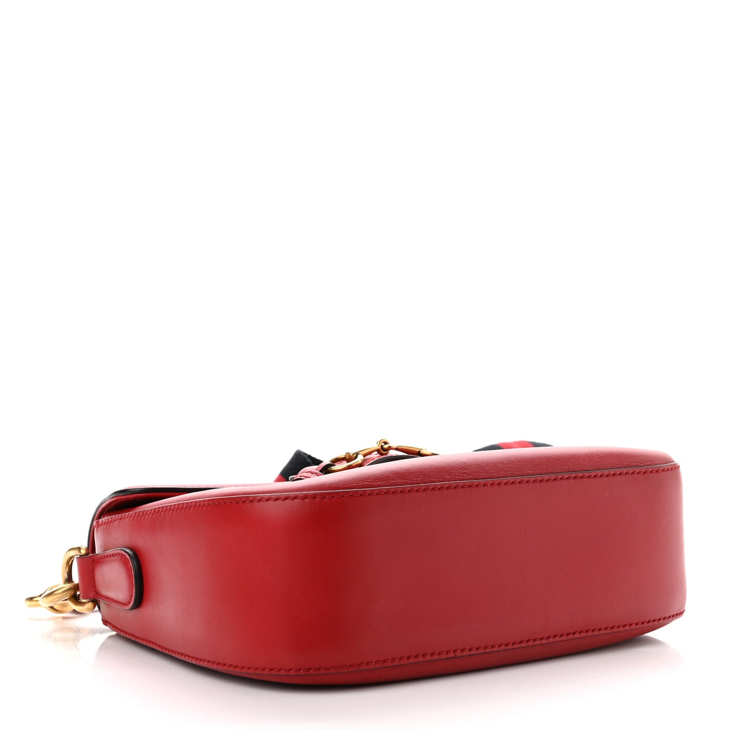 Ruinart Calfskin Medium Lady Web Shoulder Bag Hibiscus Red