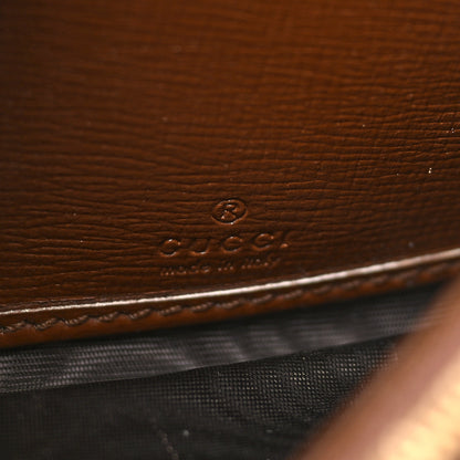 Gucci GG Supreme Monogram Azalea Calfskin Web Jackie 1961 Chain Wallet Beige Ebony Brown Sugar 6 of 11