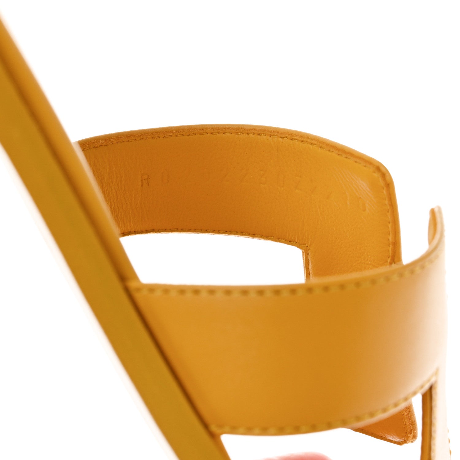 Hermes Box Calfskin Oran Sandals 37.5 Jaune Citron 6 of 9