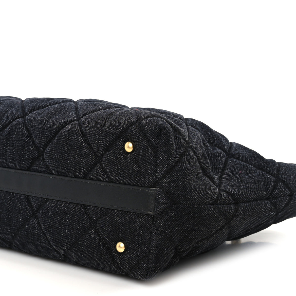 Chanel Denim Calfskin Quilted Small Deauville tote  Black 9 of 9