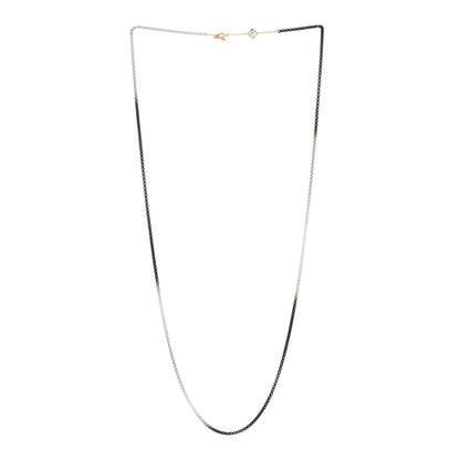 David Yurman Stainless Steel 14K Yellow Gold Bel Aire Ombre Chain Necklace Black White 2 of 3