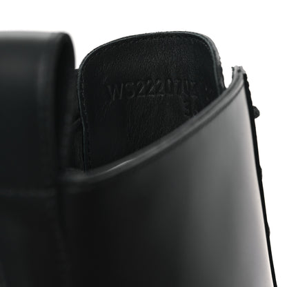 Hermes Glossed Calfskin Funk Ankle Boots 36 Black 8 of 9