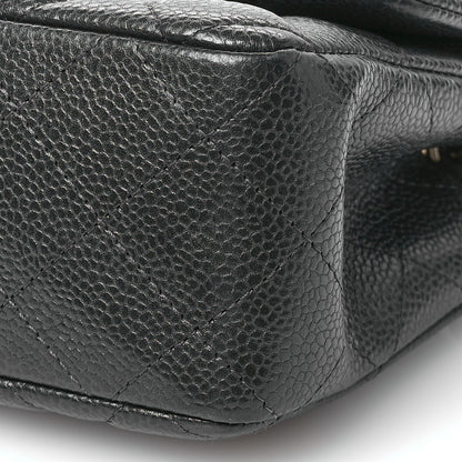 Chanel Metallic Caviar Quilted Mini Rectangular Flap Dark Grey 10 of 11