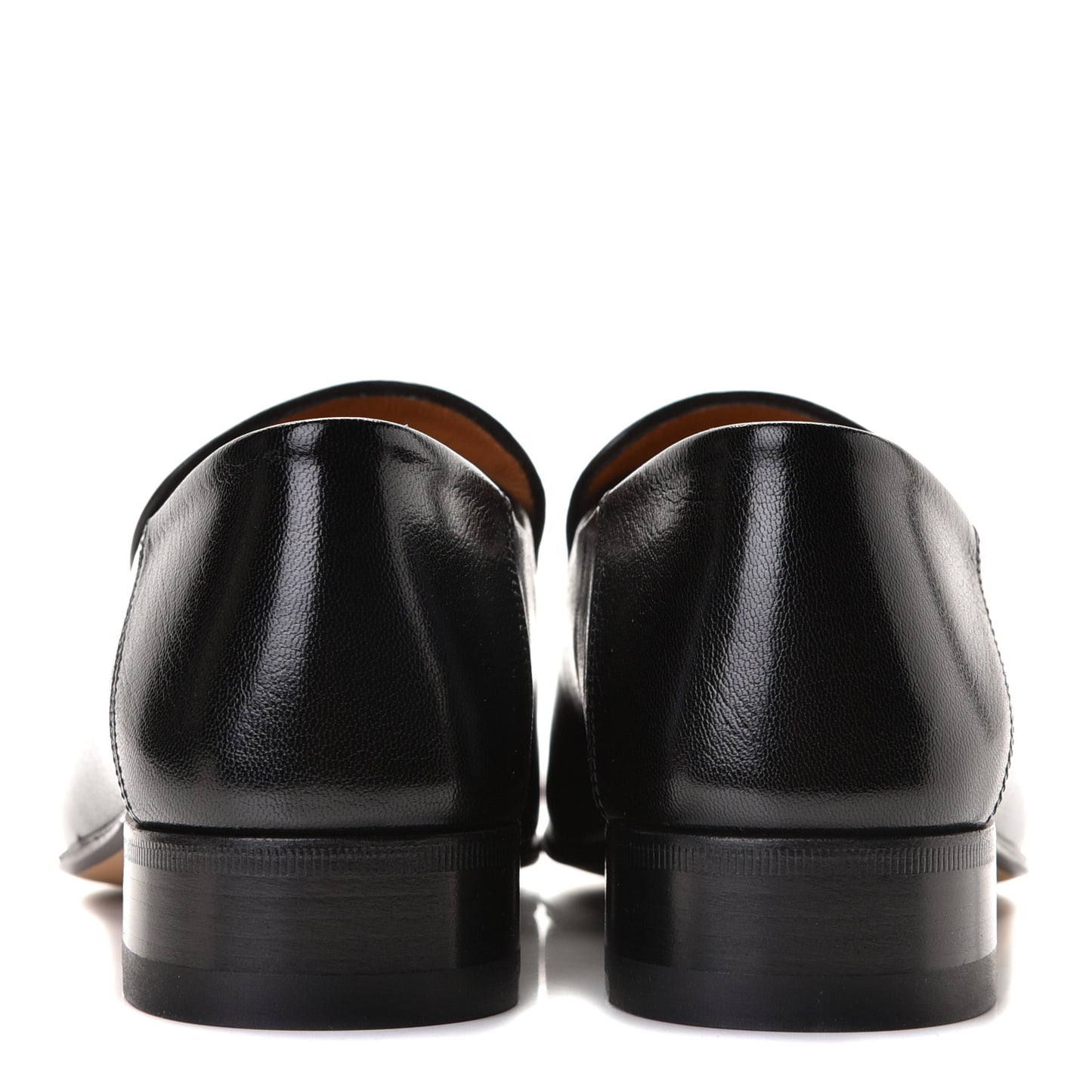 Goatskin Womens Horsebit Mid-Heel Loafers 38 Black
