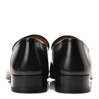 Gucci Goatskin Womens Horsebit Mid-Heel Loafers 38 Black 4 of 9
