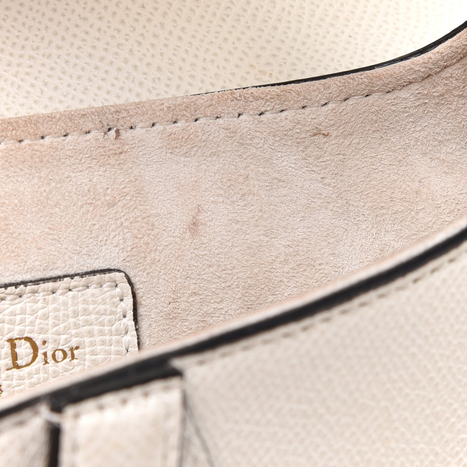 Christian Dior Grained Calfskin Mini Saddle Bag White 12 of 13