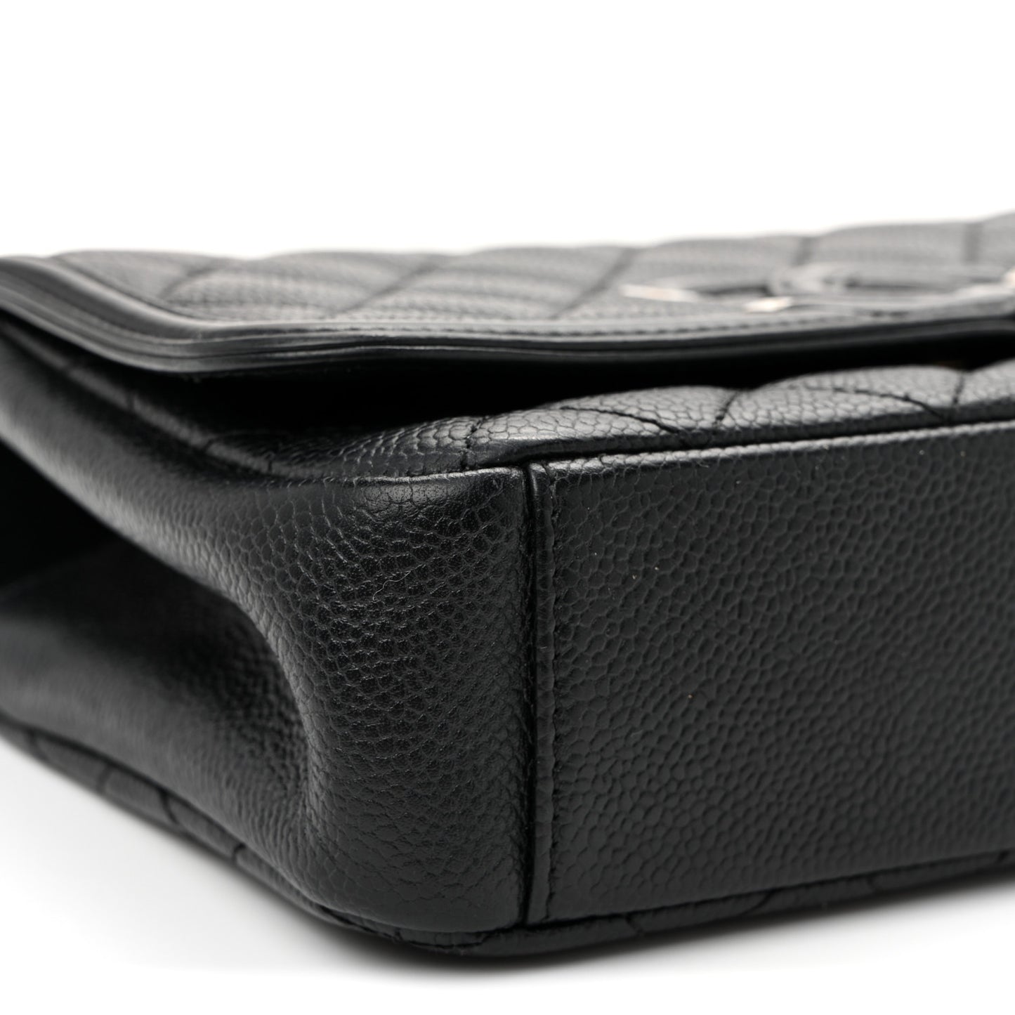 Caviar Quilted Small CC Filigree Flap Black