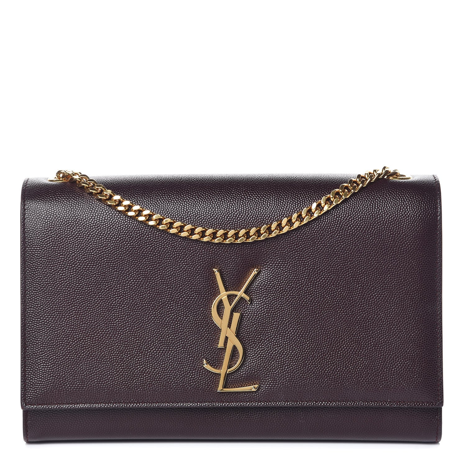 Saint Laurent Grain De Poudre Medium Classic Monogram Kate Satchel Amaranto 1 of 8