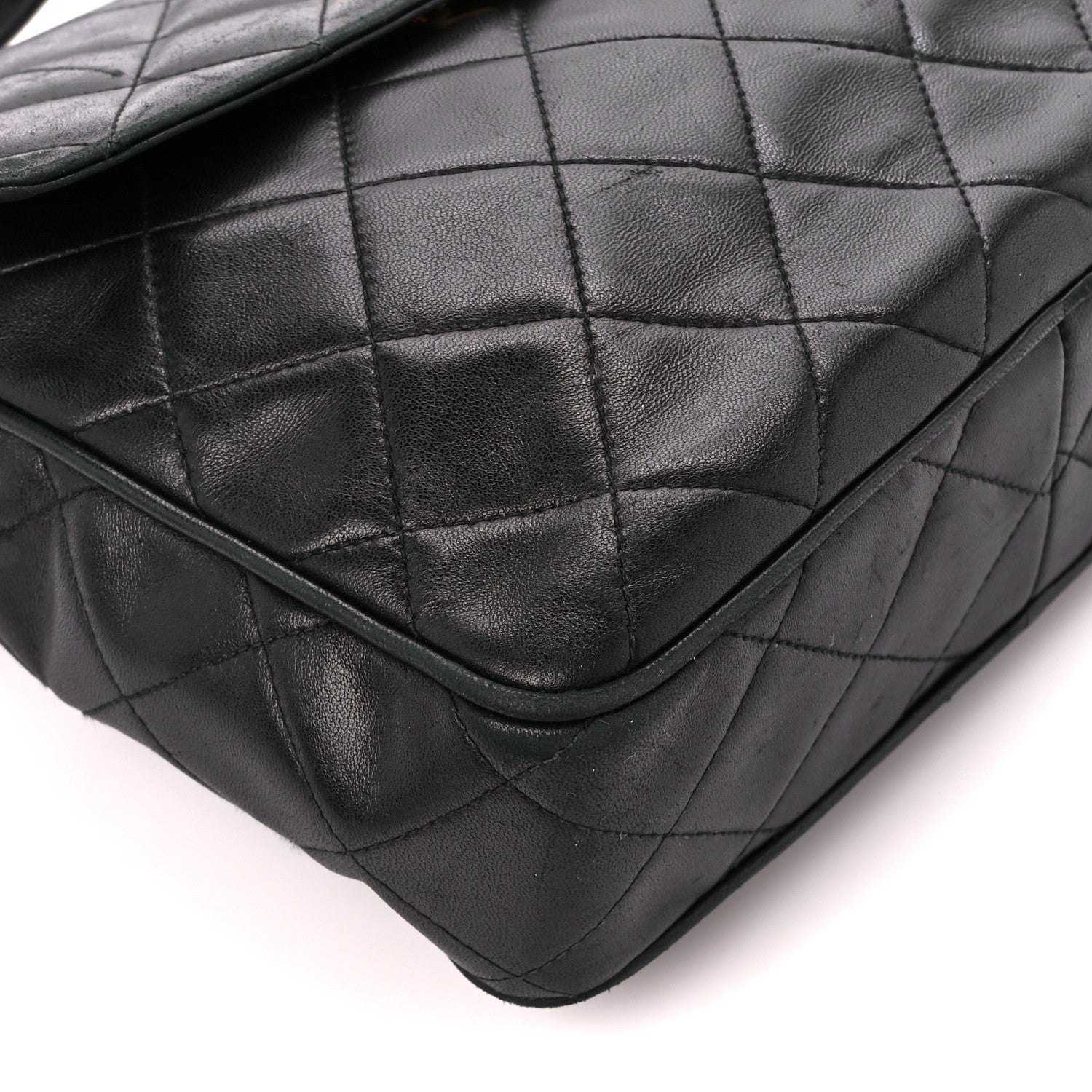 Chanel Lambskin Quilted Flap Camera Case Black 10 of 12