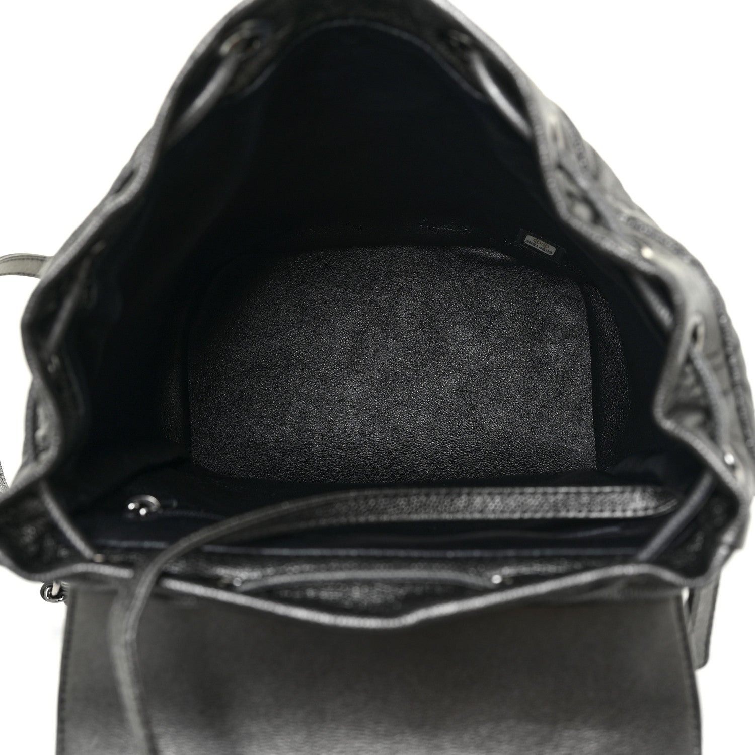 Chanel Metallic Caviar Quilted Filigree Backpack Dark Silver 5 of 10