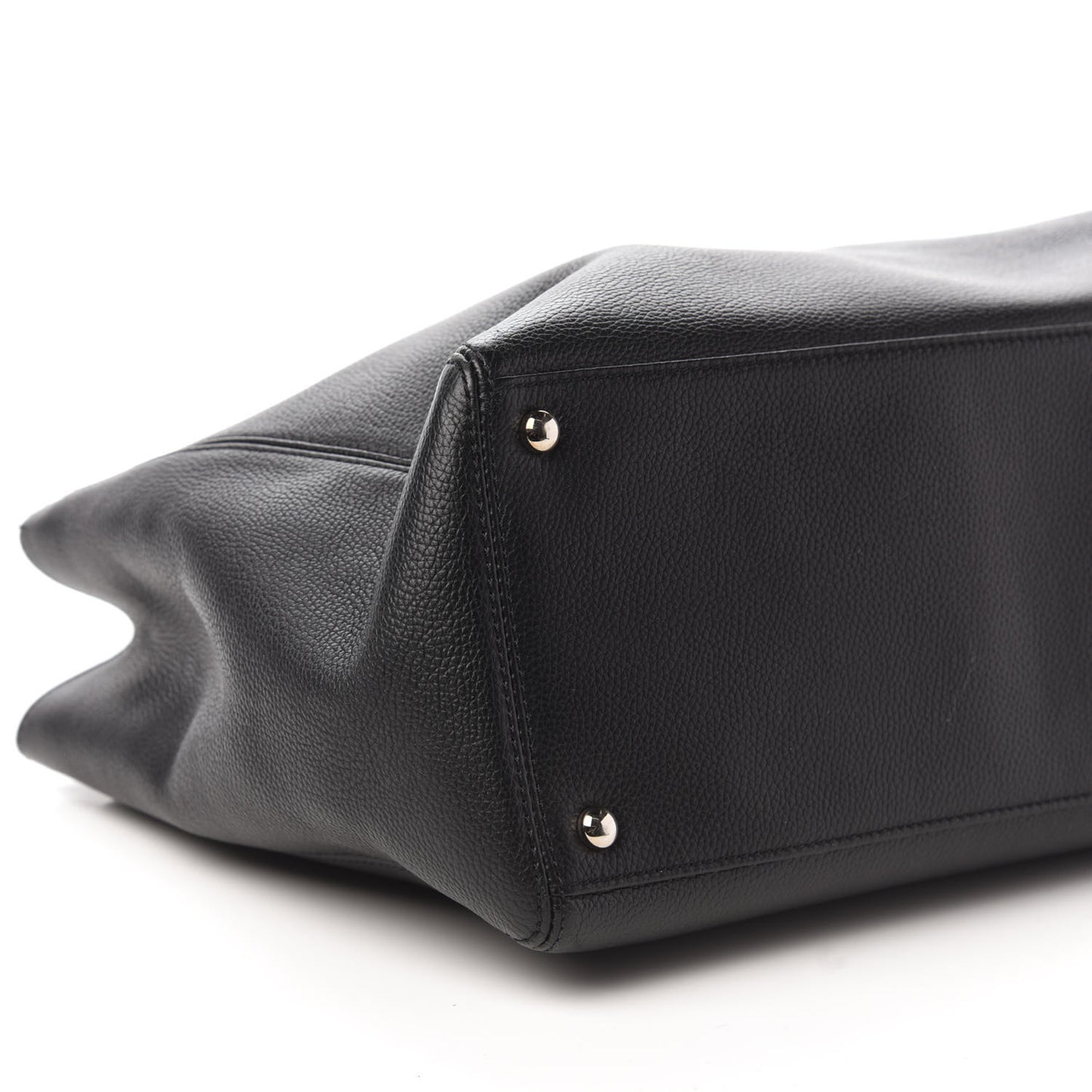 Calfskin Cerf Executive Shopper Tote Black