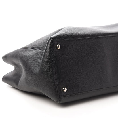 Chanel Calfskin Cerf Executive Shopper Tote Black 6 of 12