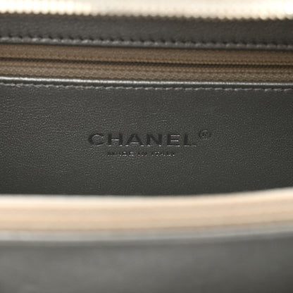 Chanel Metallic Caviar Quilted Medium CC Filigree Vanity Case Silver 7 of 12